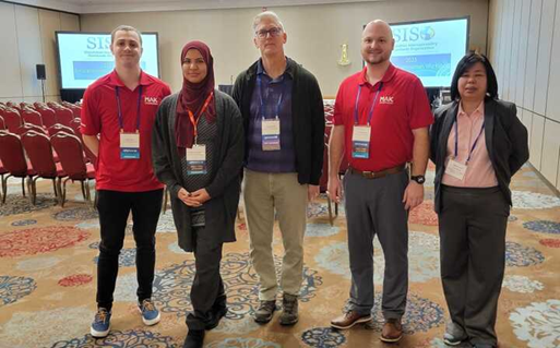 ::The team of MAKers who represented us at SIW 2023. From left to right: Brian Shaw, Mariam Ben-Neticha, Doug Wood, Kevin Forde, and Lilybelle Yangco.