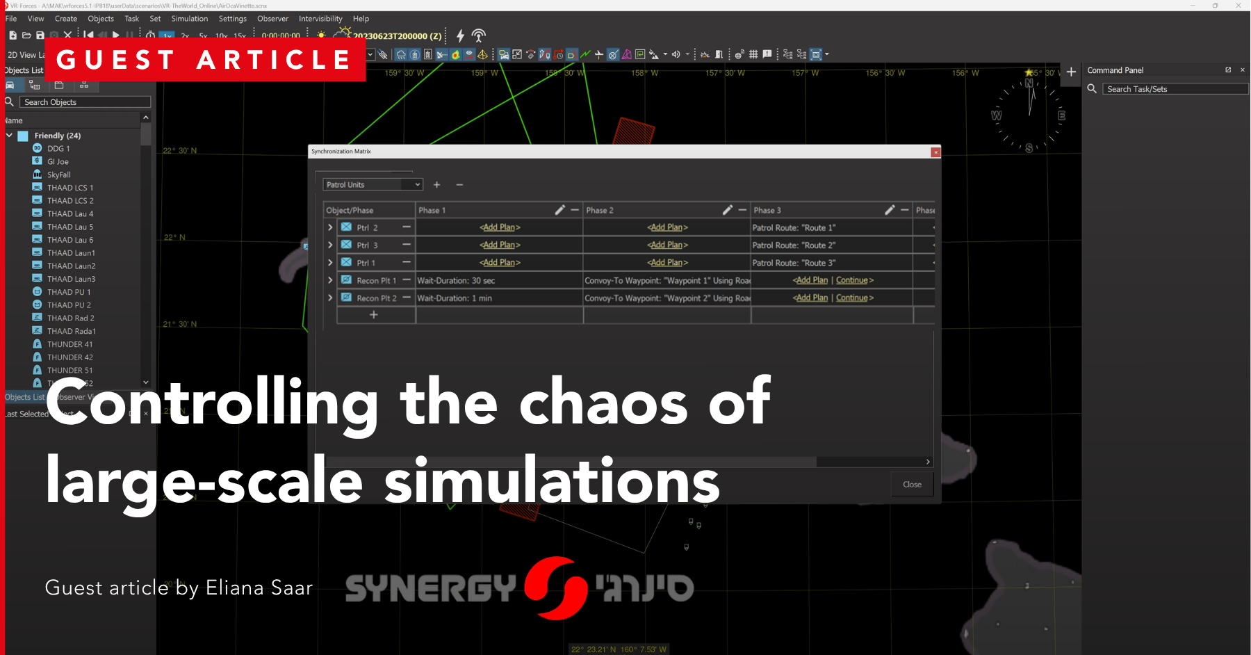 Managing Large-Scale Scenarios in VR-Forces with Sync Matrices
