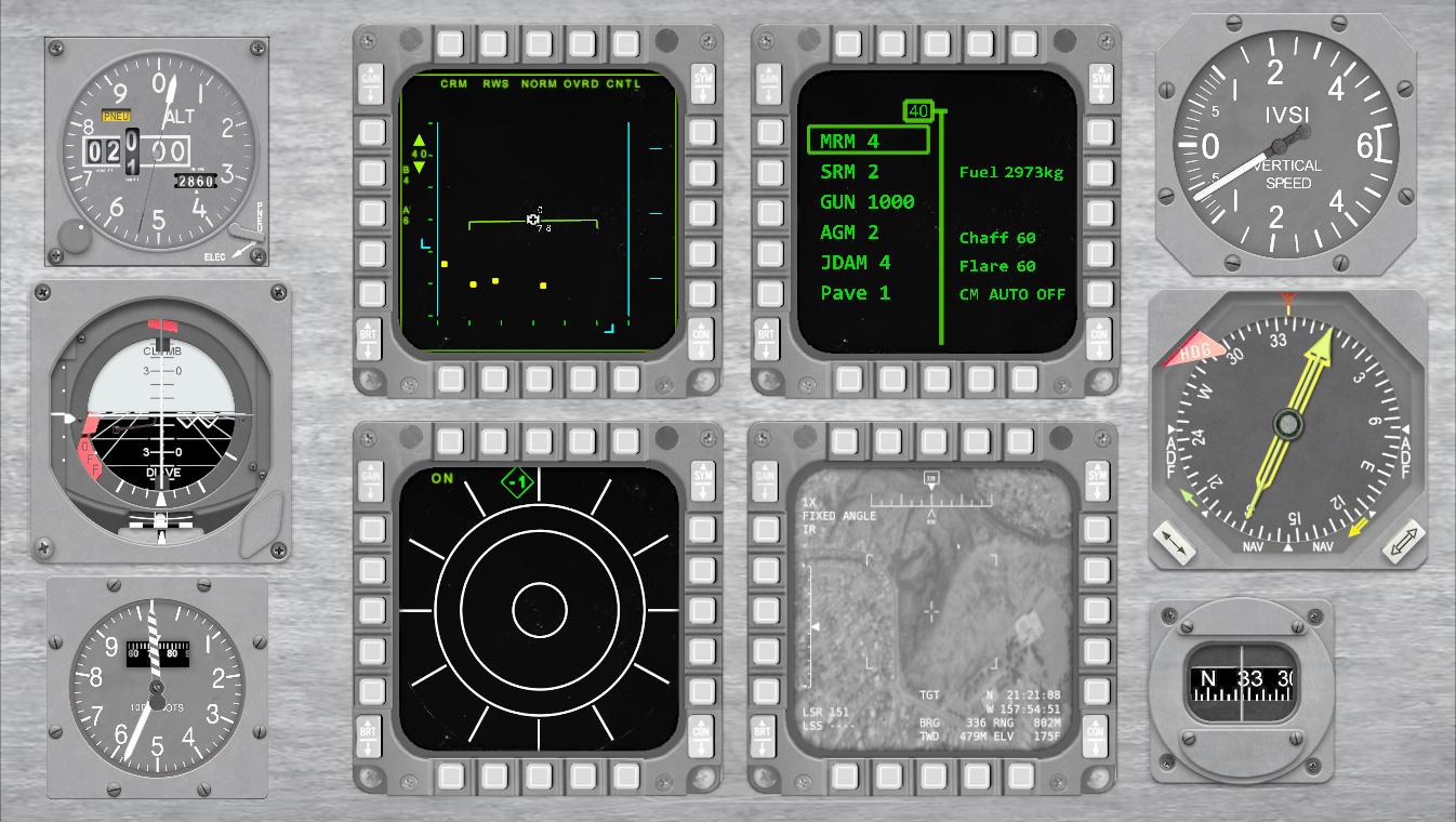 VR-Engage instrument panel and multi-function display